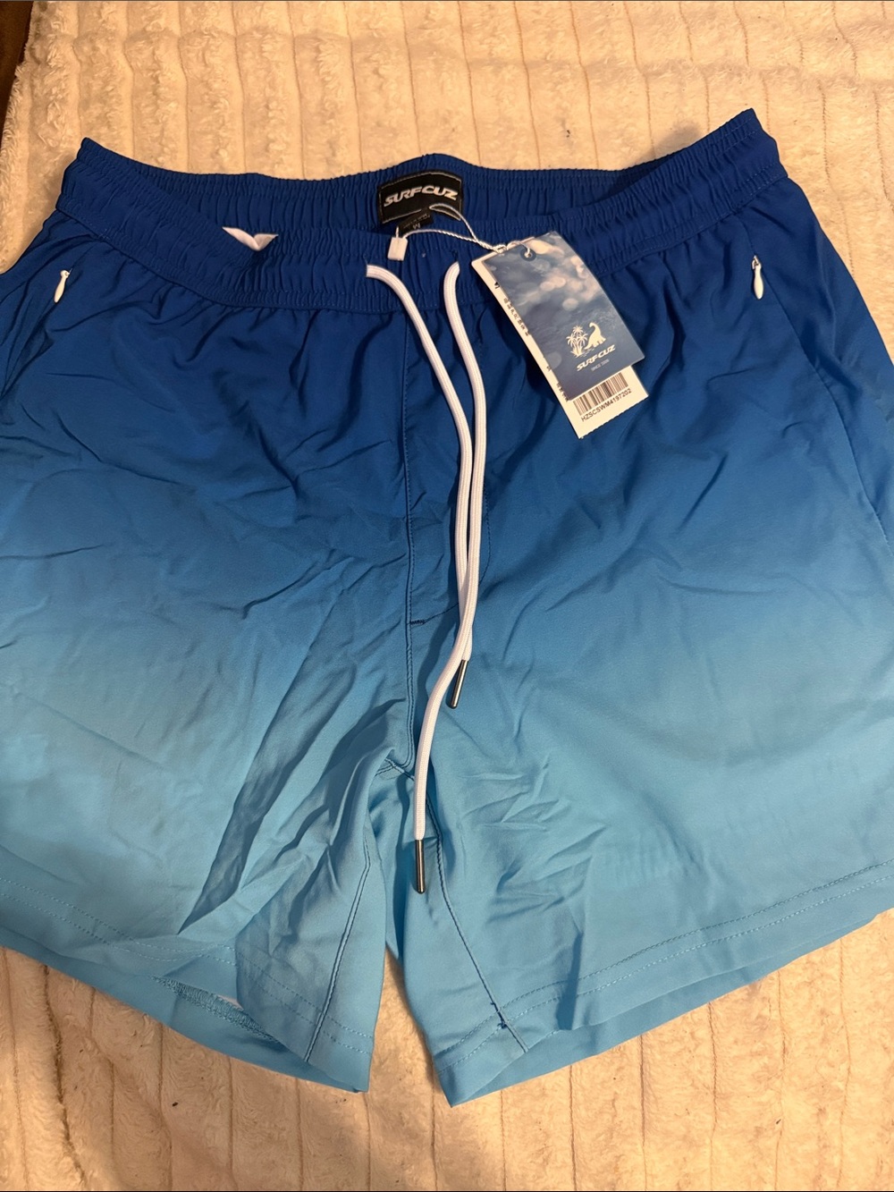 SurfCuz Blue Ombre Swim Trunks